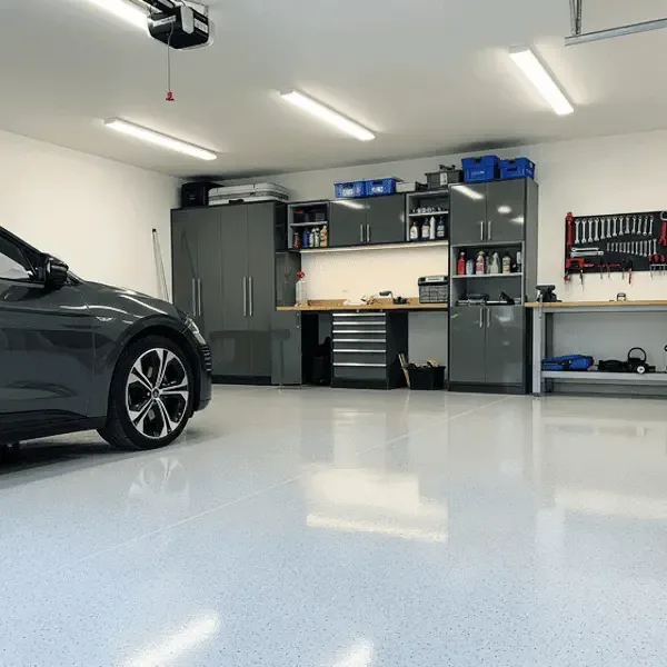 Garage pailleté clair